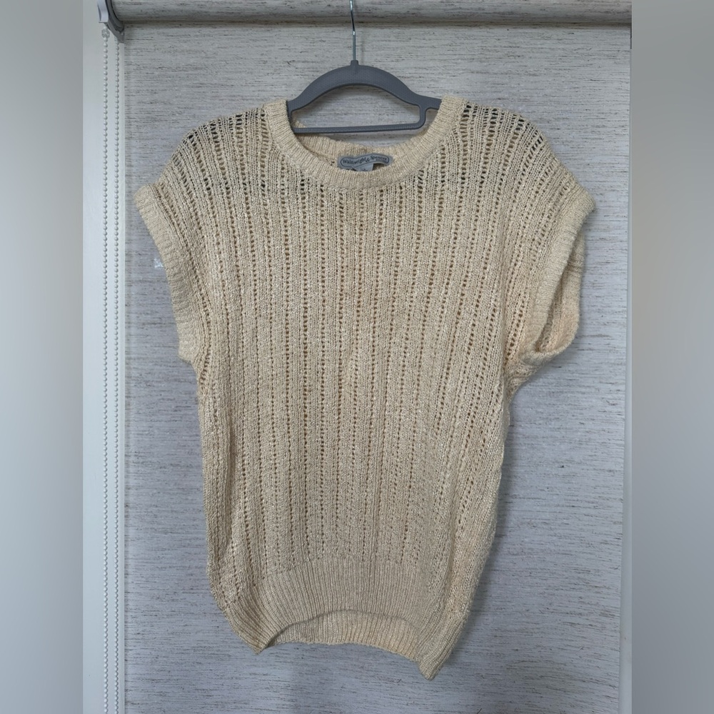 Vintage Wainwright & Spencer Silk Blend Crochet Knit Shell Top